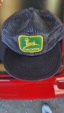 VTG John Deere Logo Patch Mesh Trucker Farm Hat Louisville MADE IN USA