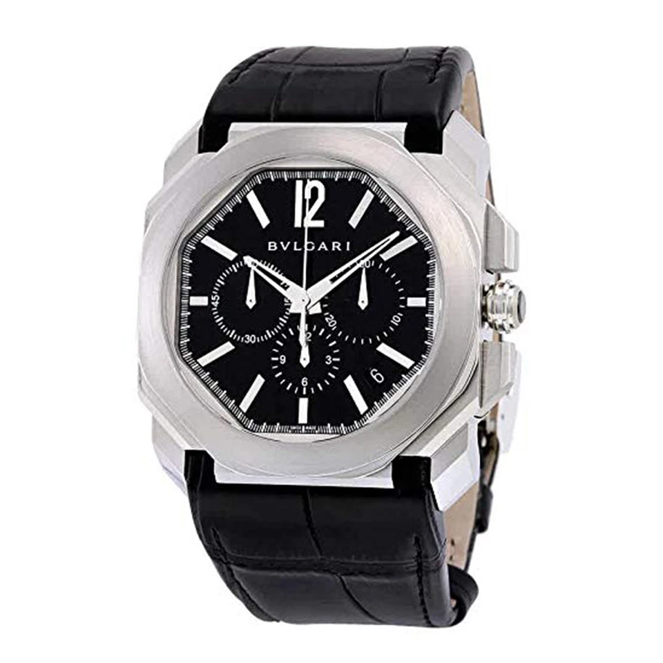 Bvlgari Octo Men's Black Rubber Watch - BGO41BSLDCH