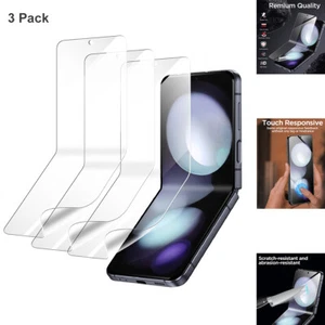 Paquete de 3 protectores de pantalla de hidrogel para Samsung Galaxy Z Flip 5 5G cubierta de película completa - Imagen 1 de 11