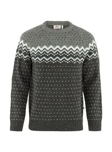 New Sealed Fjallraven Ovik Knit Sweater Men's Sweater, Dark Grey/Grey, Large - Picture 1 of 5