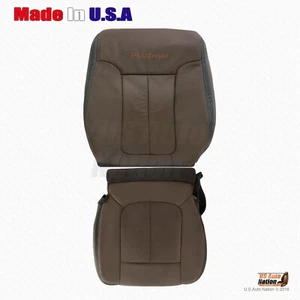2009 2010 Ford F150 PLATINUM Driver Bottom & Top Perforated Leather Covers Brown - Bild 1 von 5