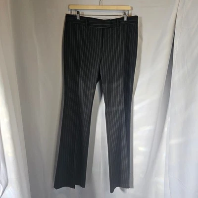 Pantalones de vestir Tahari Arthur S. Levine negros a rayas talla 12 Foto 1 de 4