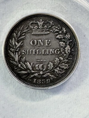 1839 Great Britain 1 Shilling Silver Coin Graded VF 25 by ANACS - Image 1 of 4