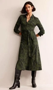 Neu mit Etikett Boden Laura Jersey Midi Shirt Kleid Gr. 22 lang Oregano Animal Streifen - Bild 1 von 9