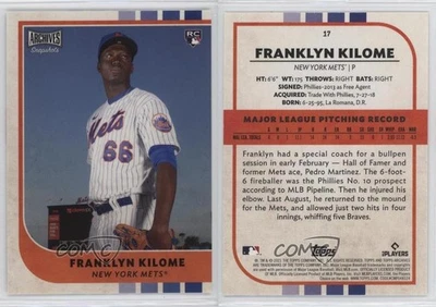 2021 Topps Archives Snapshots Franklyn Kilome #17 Rookie RC - Image 1 of 2