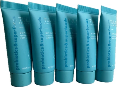 5 Pk TULA Skincare 24/7 Hydrating Day & Night Cream 0.5 oz Travel Size (New) - Image 1 of 4