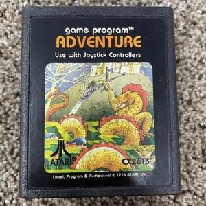 Game Program ATARI 2600 ADVENTURE 1978 Release Cartridge CX-2613 TESTED - Picture 1 of 3