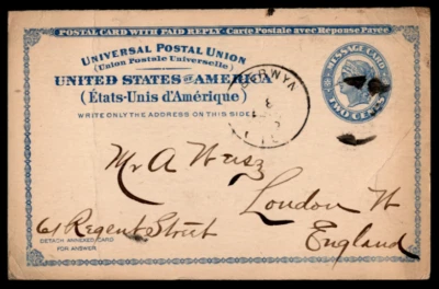 Postal Card UY2m, Used - Image 1 of 2