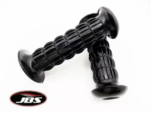 KAWASAKI S2 350 72-74 JBS BLACK HAND GRIP SET LEFT RIGHT PAIR HANDLEBAR GRIPS - Foto 1 di 4