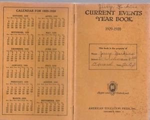 CURRENT EVENTS YEARBOOK OF 1929-30. A COLLECTION OF  USEFUL INFORMATION - Picture 1 of 3
