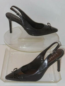 LAUREN BY RALPH LAUREN BROWN LEATHER SLING BACK SHOES SIZE 9 MEDIUM - Picture 1 of 7