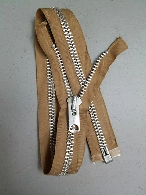 США VTG.1970-х «TALON» молнии #10 разделяя (куртка) металл = 22» алюминий/BGE. хлопок - Изображение 1 из 3