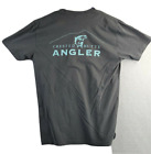 Crested Butte Angler Logo Mens Gray Fishing T-shirt Size Medium