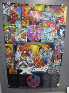 Póster 1992 24"x36" Calendario X-FORCE por Rob Liefeld Marvel Comics - Enrollado MH36 - Imagen 1 de 4