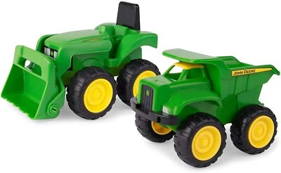 Tractor y camión de volteo John Deere juguetes infantiles de plástico Tomy Britains **TOTALMENTE NUEVO** - Imagen 1 de 4