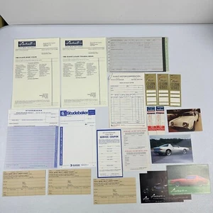 Studebaker Avanti Collection Invoice Window Sticker, Receipts, Service Coupons - Picture 1 of 23