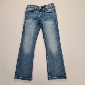Cat And Jack Pants Girls 8 Blue Denim Jeans Straight Stretch Casual Youth Kids - Picture 1 of 8