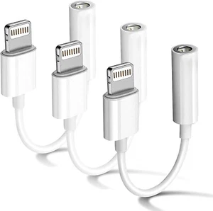 IPHONE TO AUX 3.5mm AUX AUDIO HEADPHONE JACK ADAPTER CABLE FOR Apple 14 13 12 XS - Photo 1 sur 12