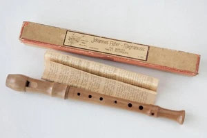 Vtg Johannes Adler Magnamusic Handmade Wood Recorder A:440 Baroque,Box - Germany - Picture 1 of 6
