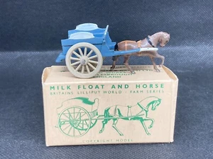 Lilliput Worlds Milk Float And Horse Boxed By Britains (Yellow 621) Small Scale - Picture 1 of 10