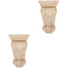  2 PCS Decorative Carved Wooden Corbel Small European Style Solid