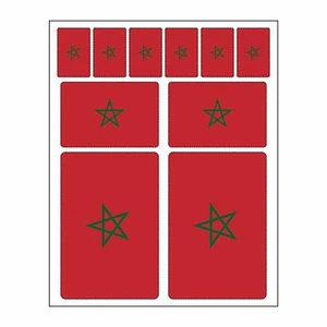 10 Stück Flaggen Aufkleber Marokko Set | Sticker Morocco Autoaufkleber - Picture 1 of 3