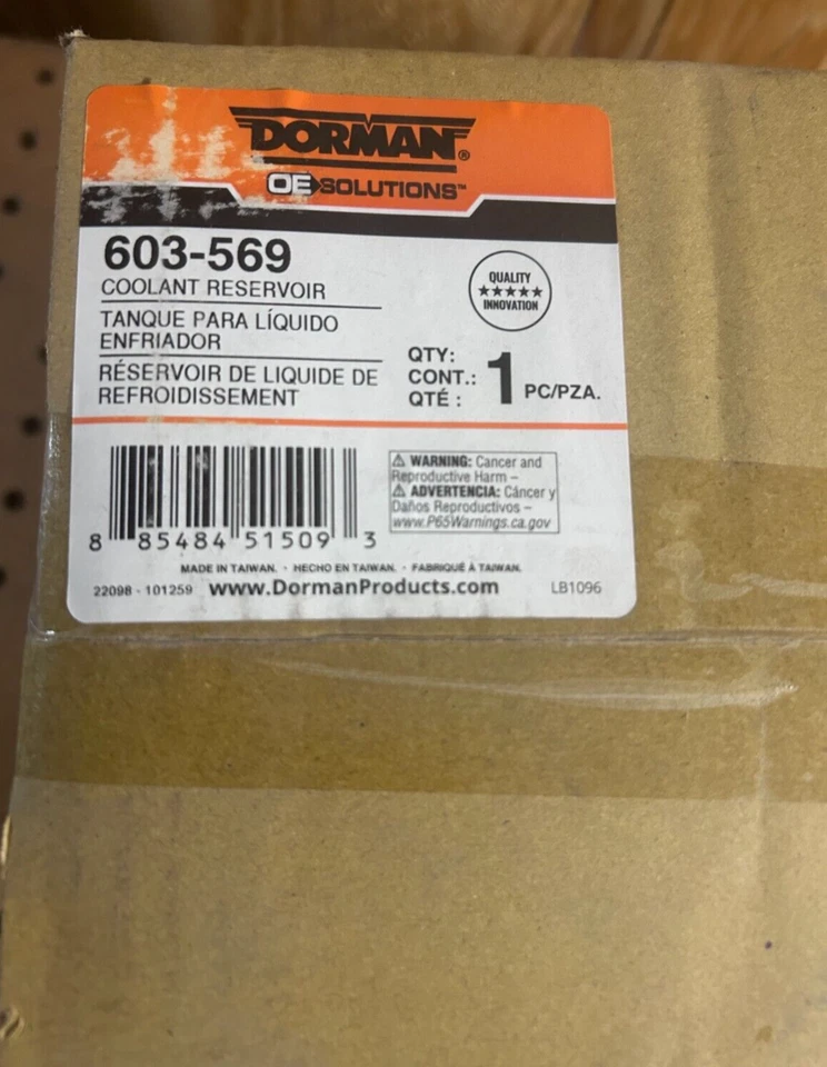 Depósito de refrigerante Dorman #603-569 para Hyundai Accent 2000-2006 Foto 1 de 3