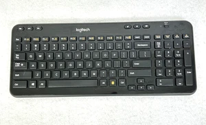Logitech K360 Y-R0042 Wireless Black Keyboard Tested Working With USB Dongle - Picture 1 of 5