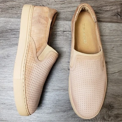 Zapatos sin cordones Trask Lillian de gamuza metálicos, cuero con estampado animal 6 1/2 Foto 1 de 4