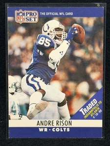 1990 Pro Set #134c Andre Rison Traded Stripe on front redemption offer on back - Bild 1 von 2