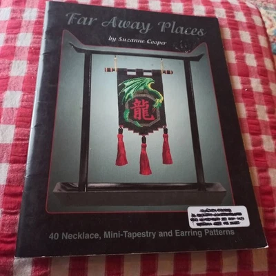 😇 Far Away Places Suzanne Cooper Beading Bk Necklace Mini Tapestry Earring Patt - image 1 of 4