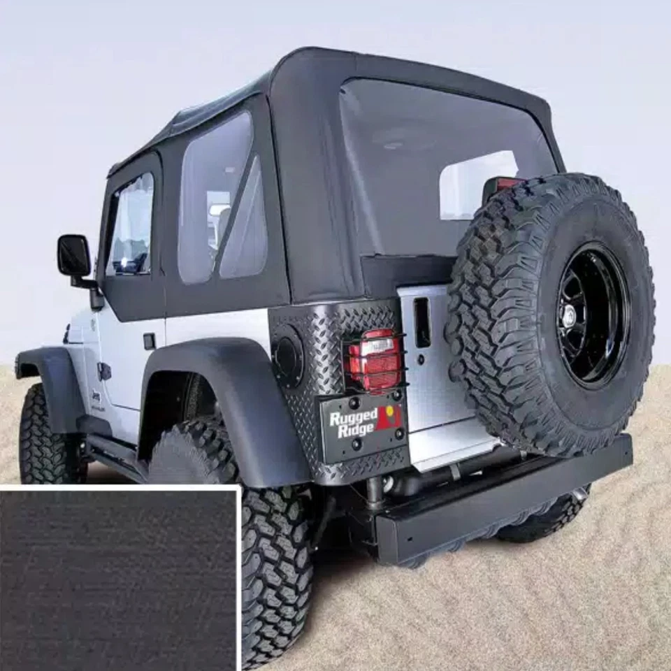 Rugged Ridge Soft Top Black Denim w/ Tinted Windows for 89-94 Sidekick Tracker Foto 1 de 4