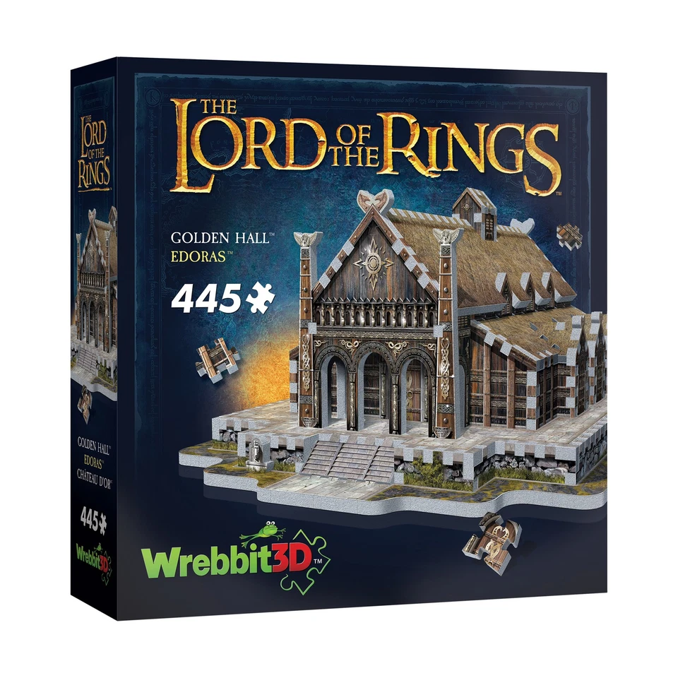 - Wrebbit The Lord of the Rings - Golden Hall - Edoras 3D Puzzle 445 Pcs