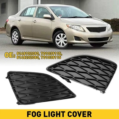 ADEQUADO PARA TOYOTA 2009-2010 TAMPA DO FAROL DE NEBLINA DA LÂMPADA COROLLA LADO DIREITO ESQUERDO PRETO SUBSTITUIR - Imagem 1 de 4