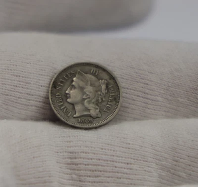1869 US 3 Cent Nickel (CN) VF (Pitted) - Image 1 of 2