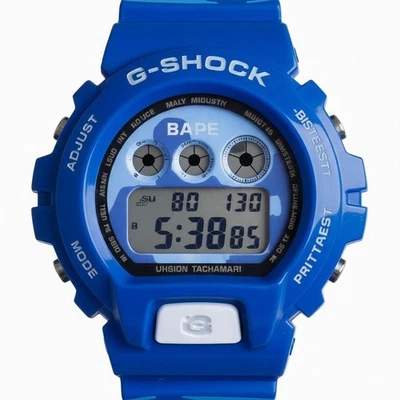 Reloj digital limitado especial edición camuflaje azul G-SHOCK DW-6900 BAPE para hombre raro Foto 1 de 4
