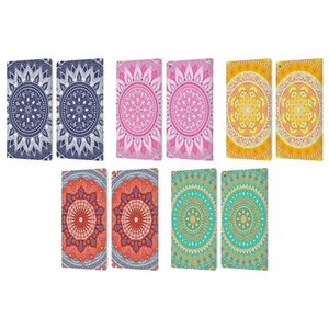 HEAD CASE DESIGNS MANDALA LEATHER BOOK WALLET CASE COVER FOR AMAZON FIRE - Picture 1 of 11