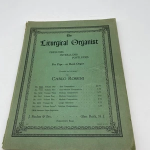 El Organista Litúrgico Vol. 1 Partituras de órgano J. Fischer 1957 Carlo Rossini - Imagen 1 de 20