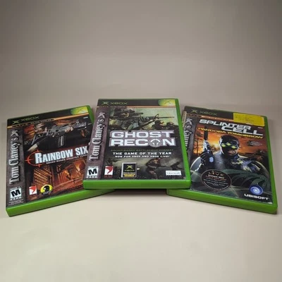 Xbox Tom Clancy Lote 3 Jogos Splinter Cell, Rainbow Six 3, Ghost Recon Orig Xbox - Imagem 1 de 4