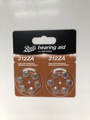 12 x Boots 312ZA Hearing Aid Batteries - Zinc Air 1.45 V - Best Before Feb 2028 - Image 1 of 2