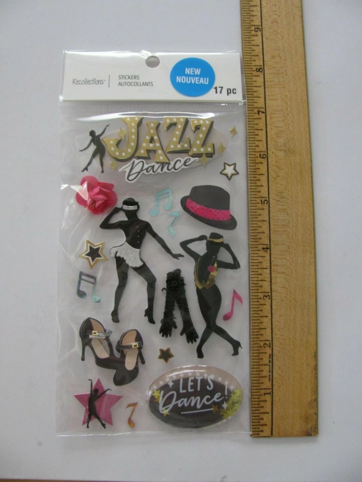 Pegatinas recuerdos JAZZ DANCE 17 piezas nuevas en paquete  Foto 1 de 1