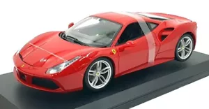 Burago 1/18 Scale Diecast 18-16008 - Ferrari 488 GTB Rosso Red - Picture 1 of 5