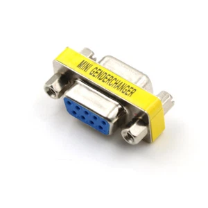 Serial RS-232 DB9 9 Pin Female to Female F/F Gender Changer Coupler Adapter LZ - Photo 1/6