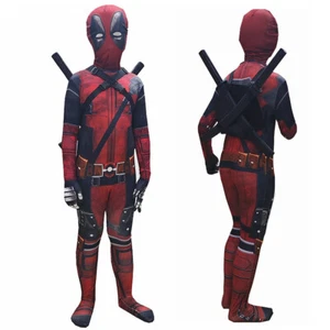 Cosplay Deadpool 3 Superheroes Jumpsuits Bodysuit for Kids Men Costume Halloween - Picture 1 of 15