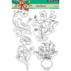 New Penny Black Rubber Stamp clear EBULLIENT BIRD FLOWERS set