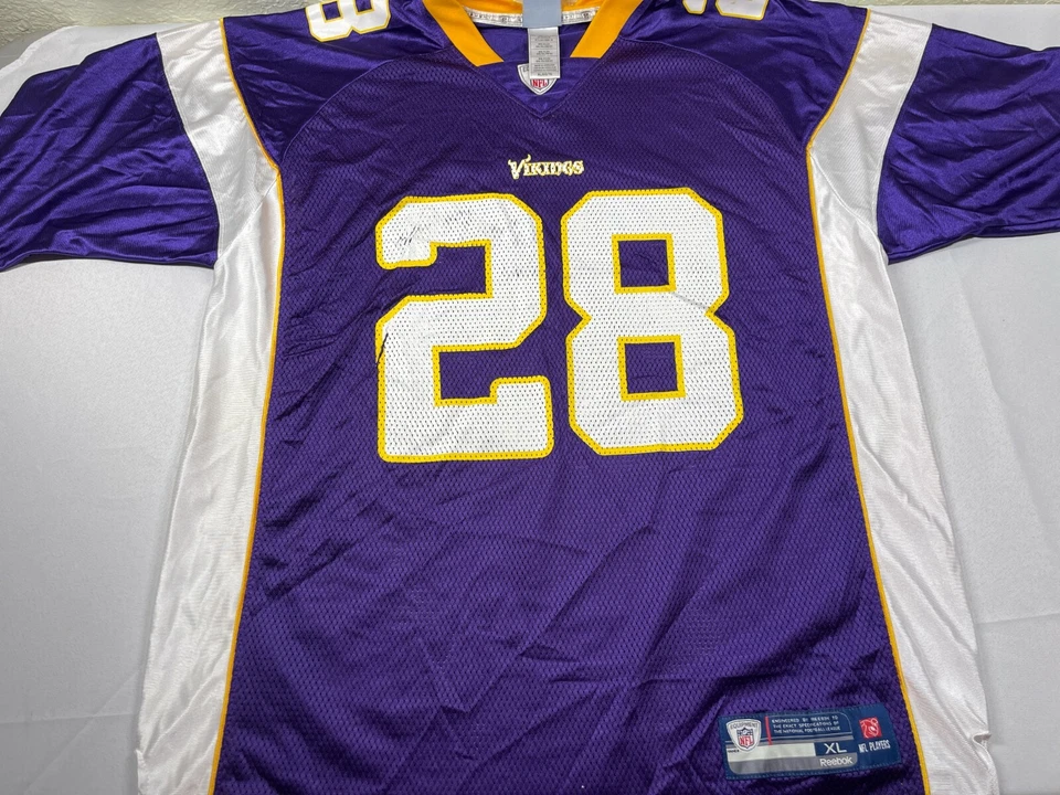 Minnesota Vikings Jersey Peterson #28 XL Extra Large Reebok NFL Equipment - Image 1 of 4