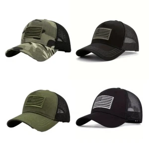 USA Embroidered American Flag Trucker  Hat - Picture 1 of 12