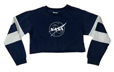 Preowned- NASA L/S Cropped Pullover Sweatshirt Womens (Size S)