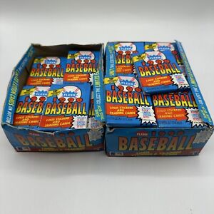 1990 Fleer Baseball Wax Pack Box - Lot 2 Boxes - Incomplete - 60 Packs