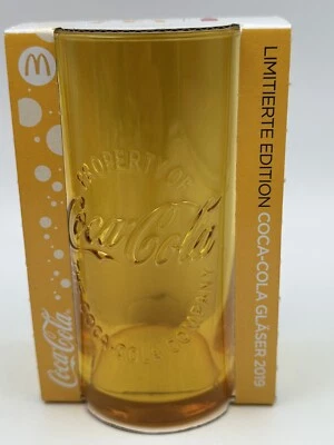 COCA-COLA McDonald’s Coca Cola Glas Gläser Limited Edition 2019 gelb neu OVP